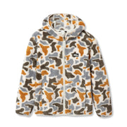Kids Quest Fleece Plush Hooded Jacket - Print - PUTTY