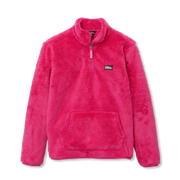 Kids Quest Fleece Plush 1/4 Zip Jacket - CAMELIA ROSE