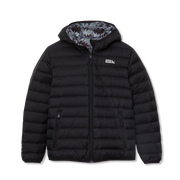 Kids Reversible Cirruslite Down Hooded Jacket - BLACK
