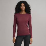 Women's Fav Long Sleeve Crew Neck Tee - Blkcherry