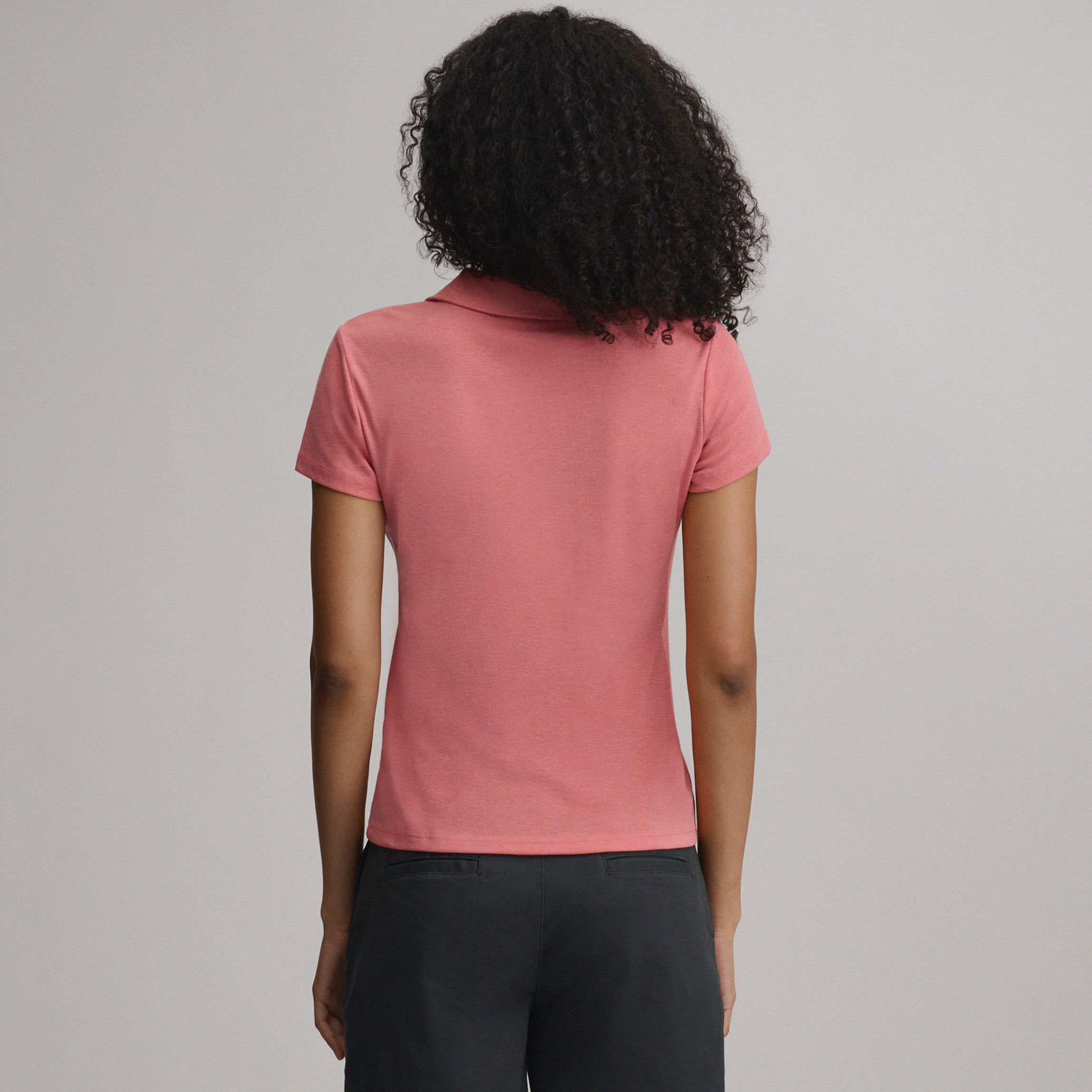 Women's Everyday Short Sleeve Collared Split Neck