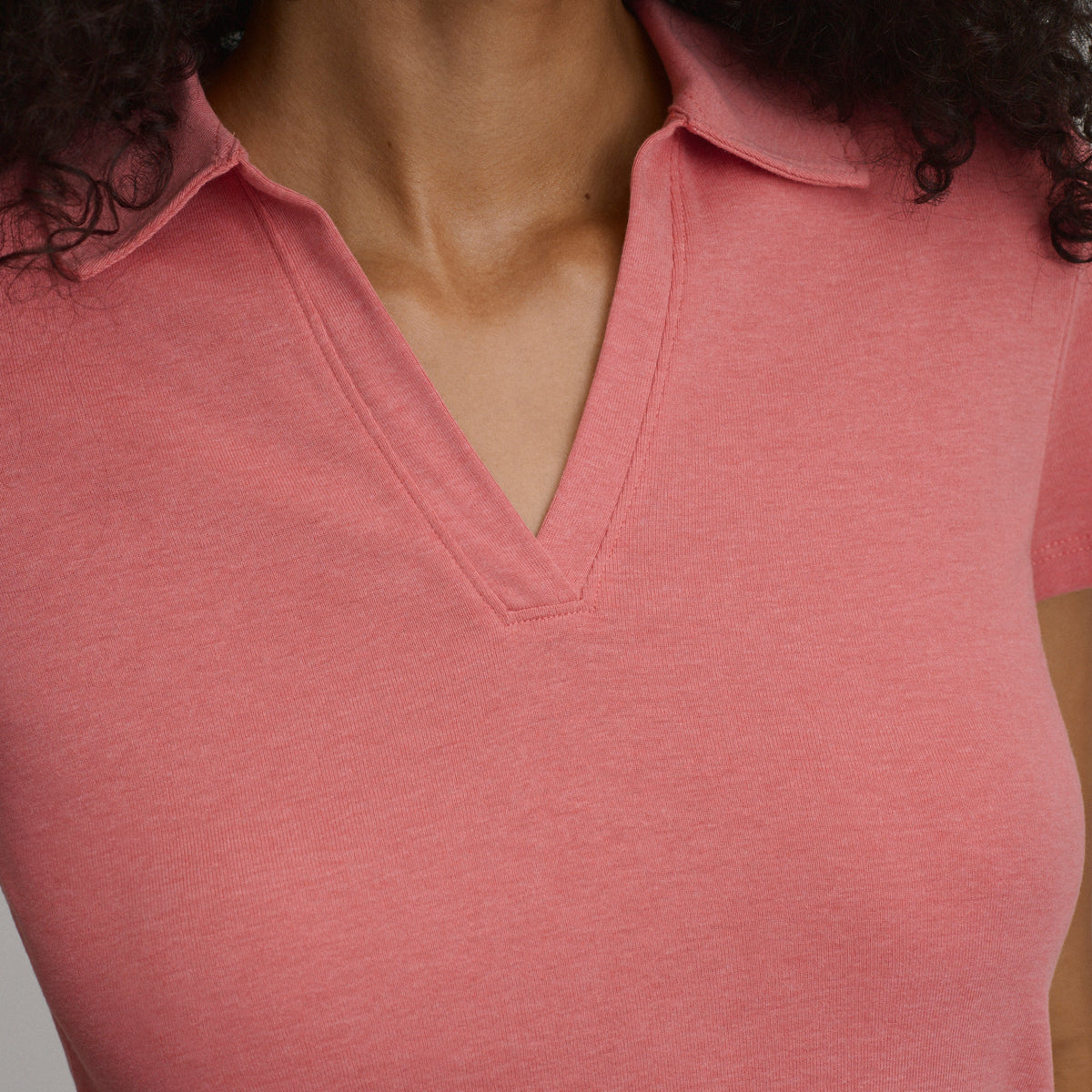 Women's Everyday Short Sleeve Collared Split Neck