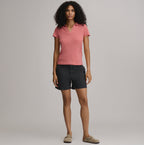 Women's Everyday Short Sleeve Collared Split Neck