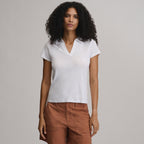 Women's Everyday Short Sleeve Collared Split Neck