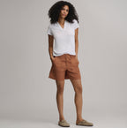 Women's Everyday Short Sleeve Collared Split Neck