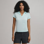 Women's Everyday Short Sleeve Collared Split Neck