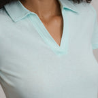 Women's Everyday Short Sleeve Collared Split Neck