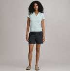 Women's Everyday Short Sleeve Collared Split Neck
