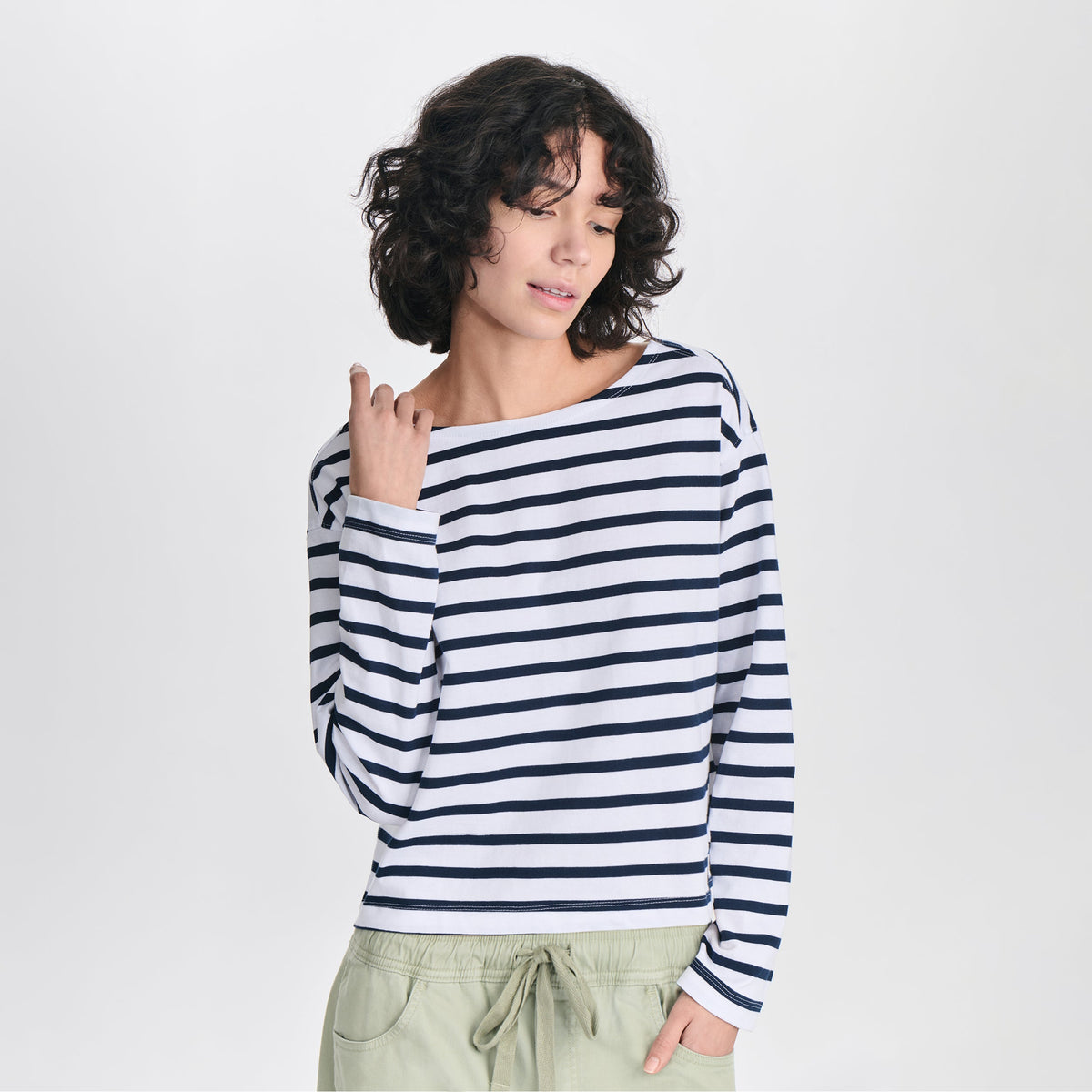 Women's Sailor Bateau Neck T-Shirt