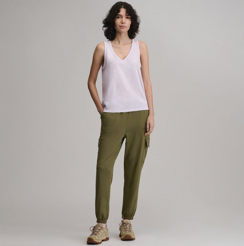 Women's Sunwashed Cotton V-Neck Tank
