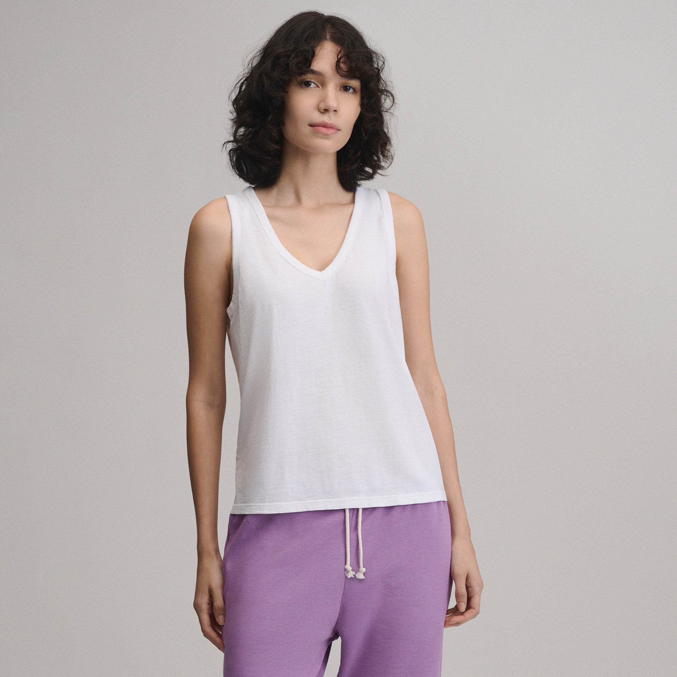 Women's Sunwashed Cotton V-Neck Tank