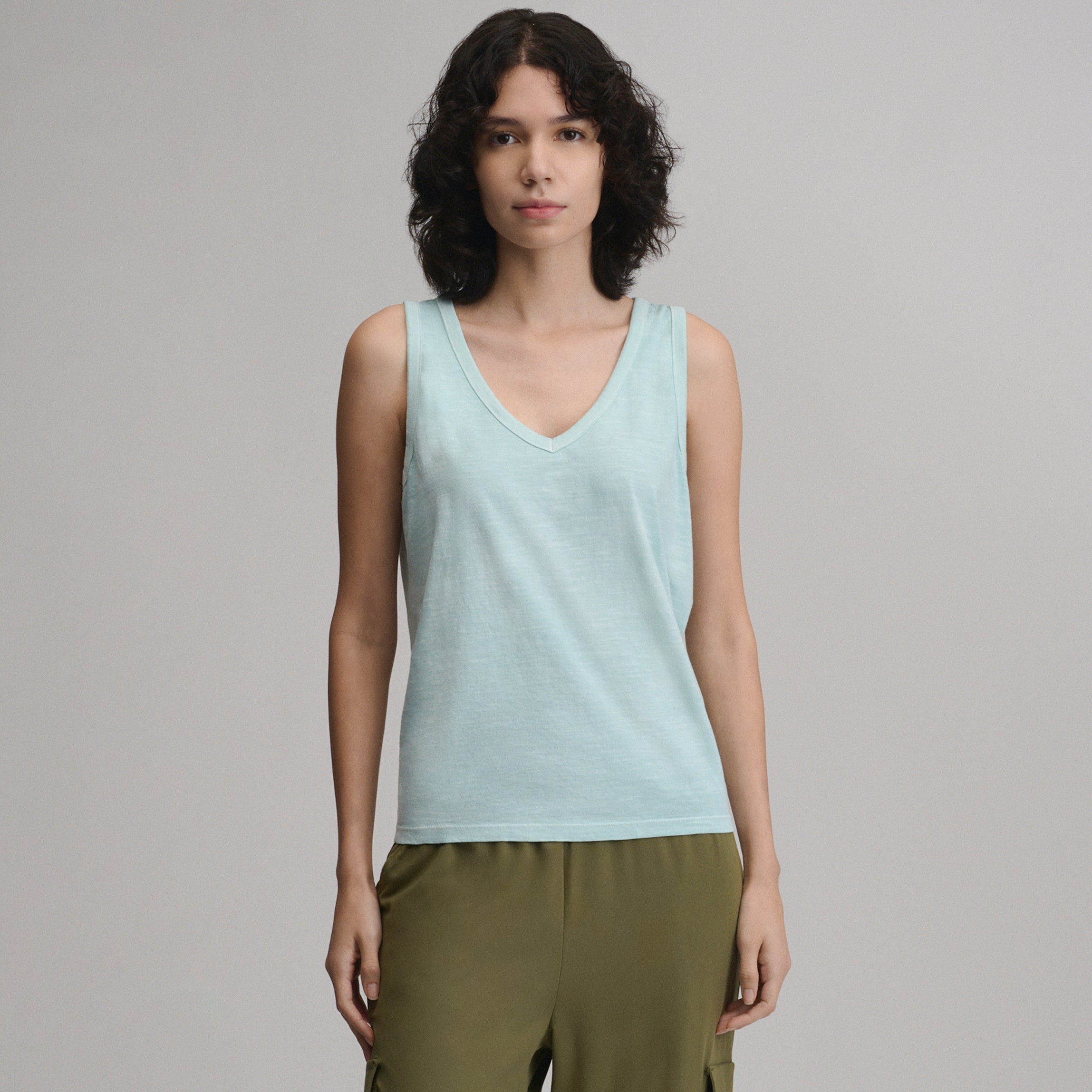 Women's Sunwashed Cotton V-Neck Tank