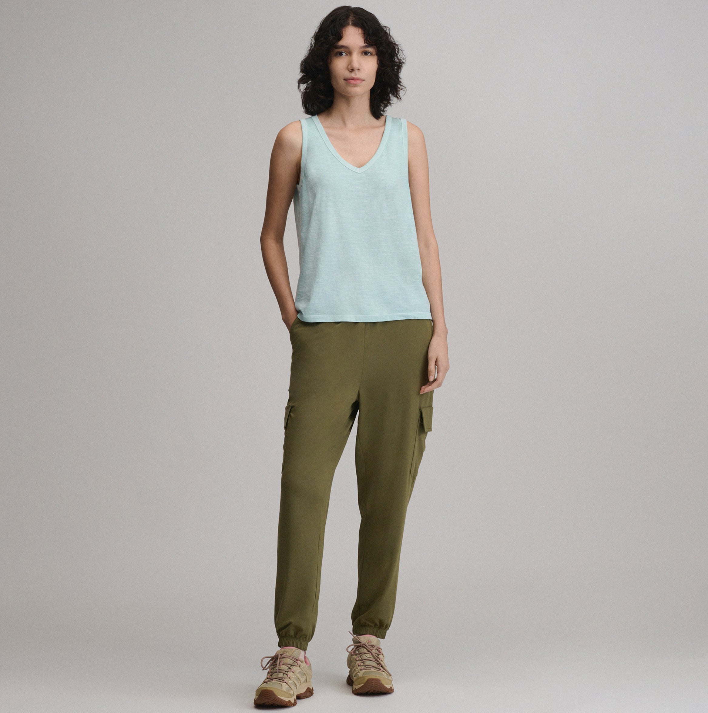 Women's Sunwashed Cotton V-Neck Tank