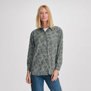 Women's Poplin Button Down Shirt - Dusty Lavendar