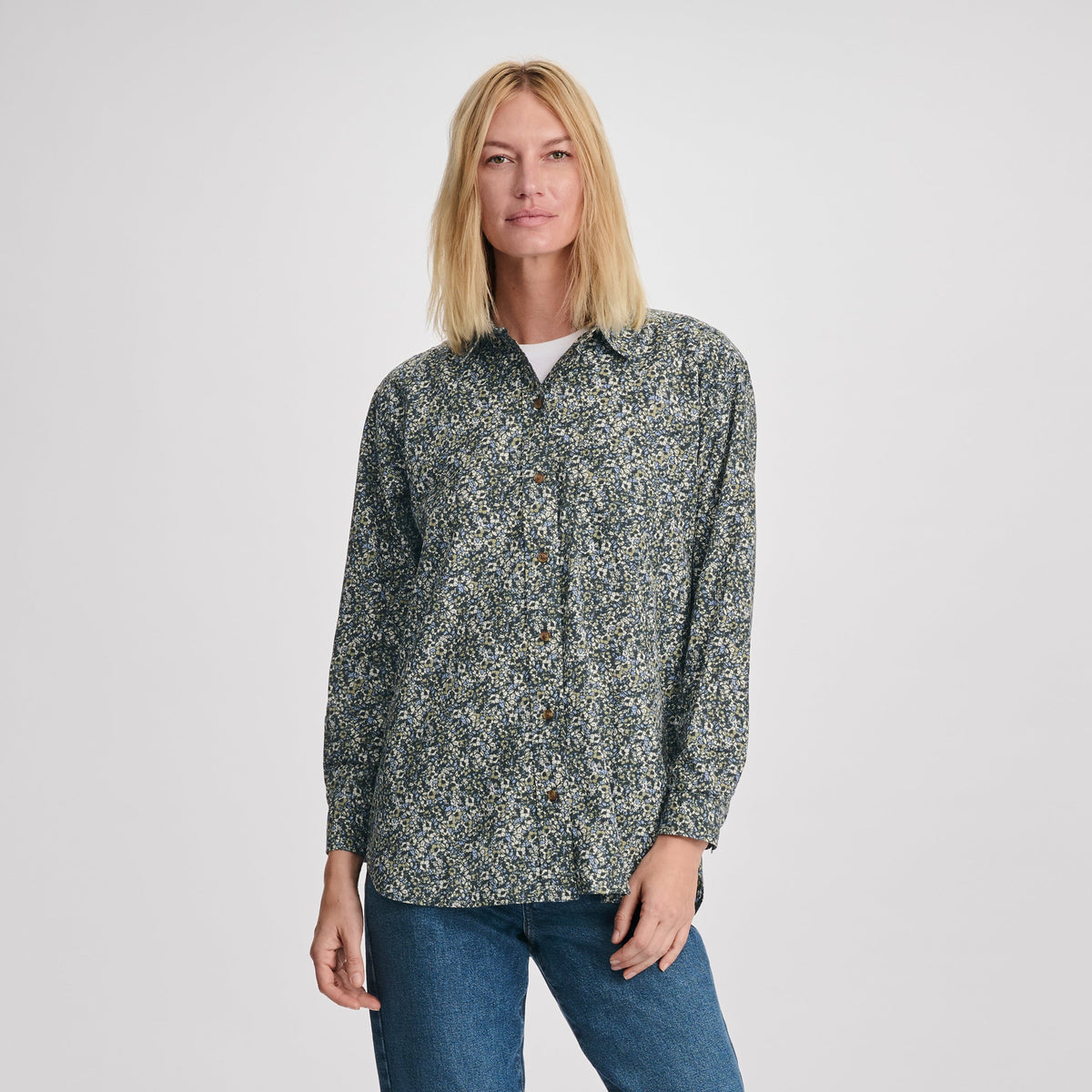 Women's Poplin Button Down Shirt
