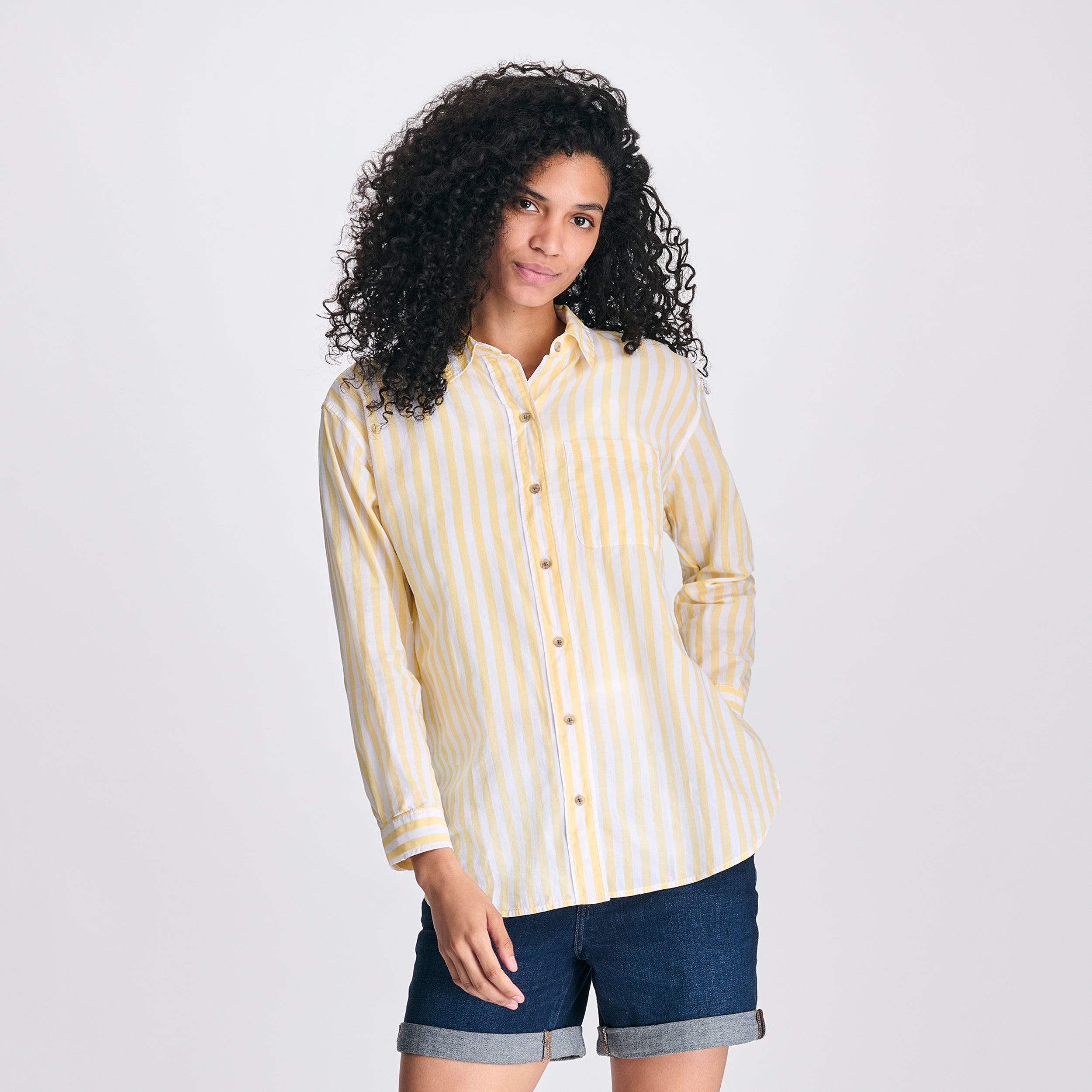 Women's Poplin Button Down Shirt