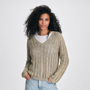 Women's Pointelle Pullover - Sage