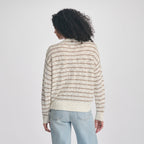 Women's Slub Stripe Crew Neck Sweater