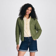Women's Open Stitch Cardigan - Palm