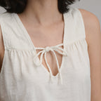 Women's Sunwashed Cotton Tie Front Tank