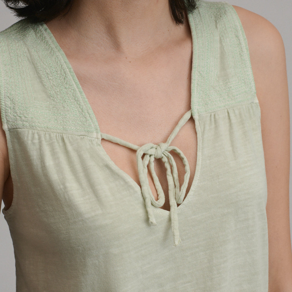 Women's Sunwashed Cotton Tie Front Tank