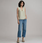Women's Sunwashed Cotton Tie Front Tank